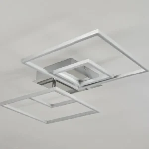 hofstein Plafonnier Buren LED Nickel mat, 1 lumière* Lampes Modernes