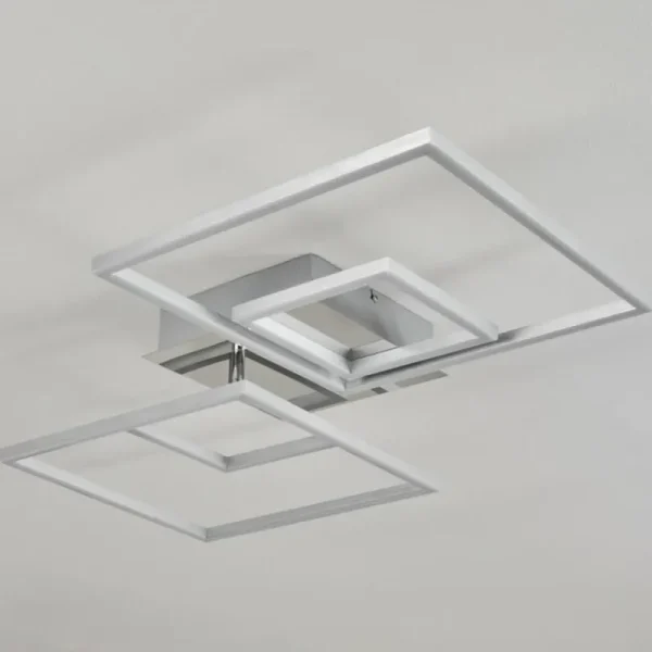 hofstein Plafonnier Buren LED Nickel mat, 1 lumière* Lampes Modernes