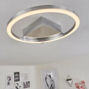 hofstein Plafonnier Buren LED Nickel mat, 1 lumière* Lampes Modernes