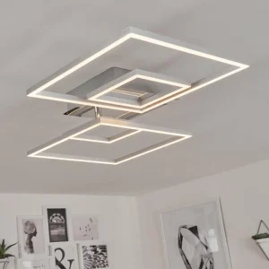 hofstein Plafonnier Buren LED Nickel mat, 1 lumière* Lampes Modernes