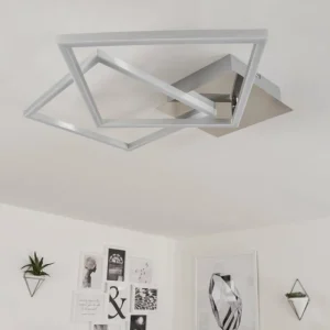 hofstein Plafonnier Buren LED Nickel mat, 1 lumière* Lampes Modernes