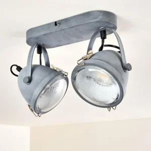 hofstein Plafonnier Butikon Gris, 2 lumières* Lampes En Verre