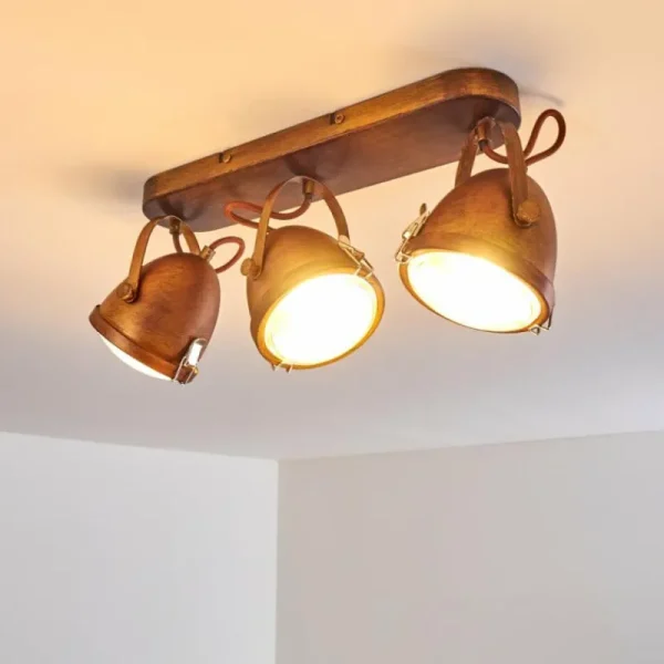 hofstein Plafonnier Butikon Rouille, 3 lumières* Lampes En Verre