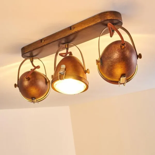 hofstein Plafonnier Butikon Rouille, 3 lumières* Lampes En Verre