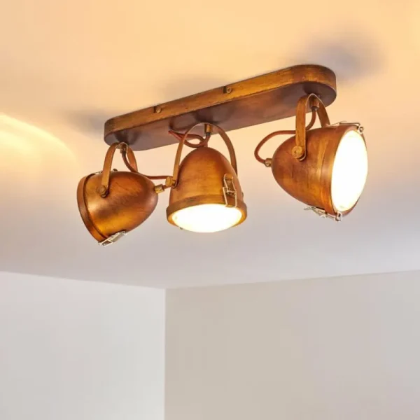 hofstein Plafonnier Butikon Rouille, 3 lumières* Lampes En Verre