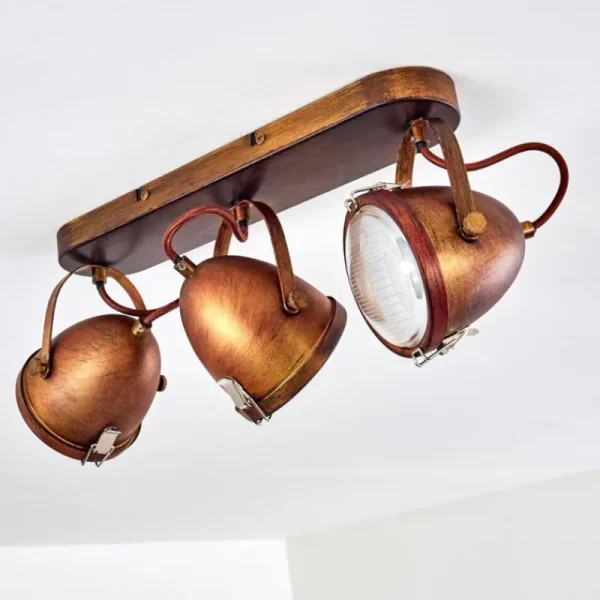 hofstein Plafonnier Butikon Rouille, 3 lumières* Lampes En Verre