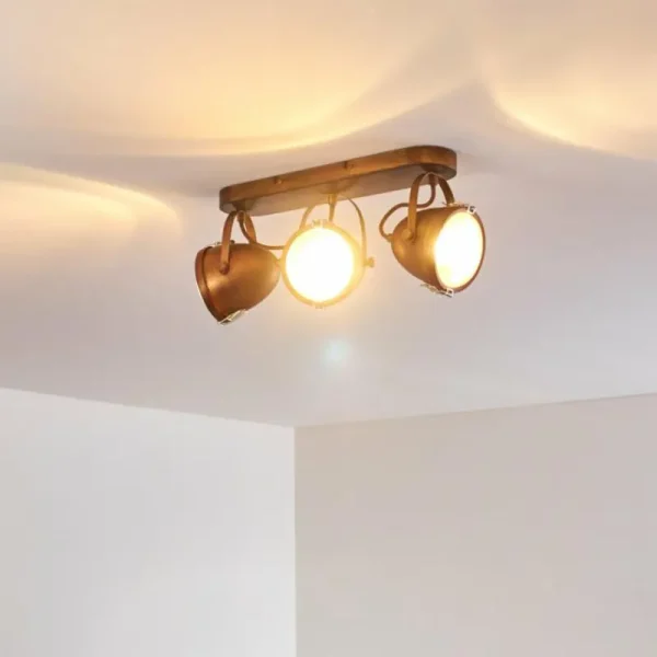 hofstein Plafonnier Butikon Rouille, 3 lumières* Lampes En Verre