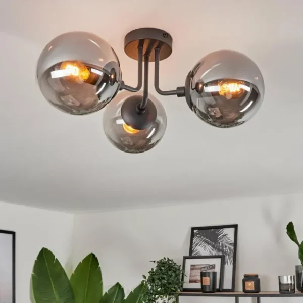 hofstein Plafonnier Cabalonga Noir, 3 lumières* Lampes Modernes