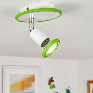 hofstein Plafonnier Cabri LED Chrome, Vert, Blanc, 1 lumière* Lampes Modernes