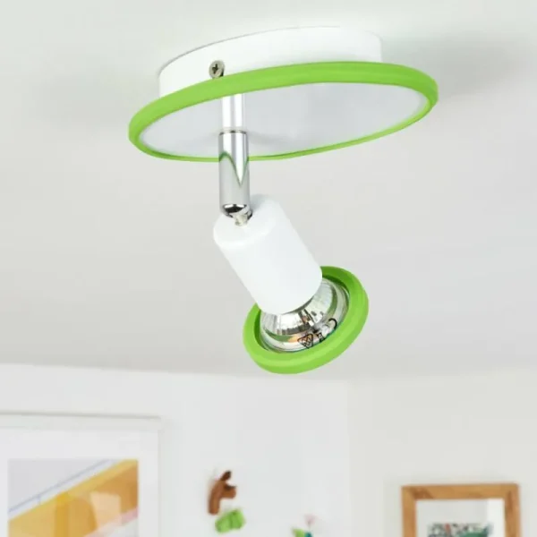 hofstein Plafonnier Cabri LED Chrome, Vert, Blanc, 1 lumière* Lampes Modernes