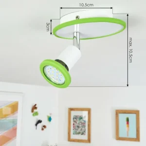 hofstein Plafonnier Cabri LED Chrome, Vert, Blanc, 1 lumière* Lampes Modernes