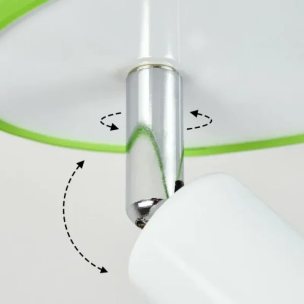 hofstein Plafonnier Cabri LED Chrome, Vert, Blanc, 1 lumière* Lampes Modernes