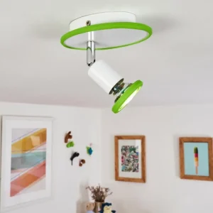 hofstein Plafonnier Cabri LED Chrome, Vert, Blanc, 1 lumière* Lampes Modernes