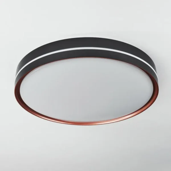 hofstein Plafonnier Cachalot LED Cuivre, Noir, 1 lumière, Télécommandes, Changeur de couleurs* Lampes Modernes
