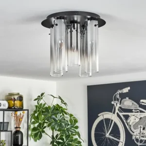 hofstein Plafonnier Caimitte Noir, 5 lumières* Lampes Modernes