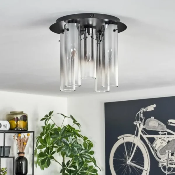 hofstein Plafonnier Caimitte Noir, 5 lumières* Lampes Modernes