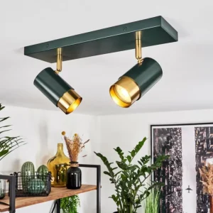 hofstein Plafonnier Campanas Vert, Laiton, 2 lumières* Lampes Modernes