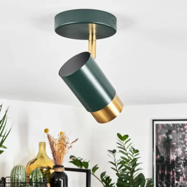 hofstein Plafonnier Campanas Vert, Laiton, 1 lumière* Lampes Modernes