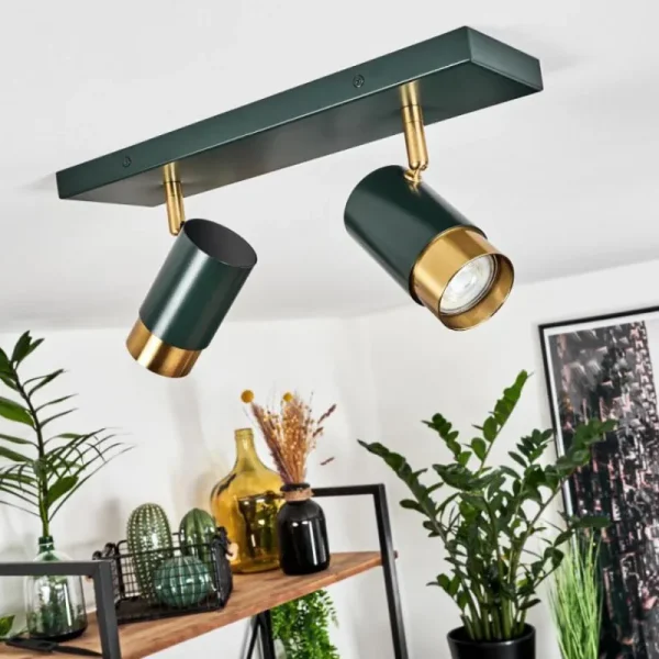 hofstein Plafonnier Campanas Vert, Laiton, 2 lumières* Lampes Modernes