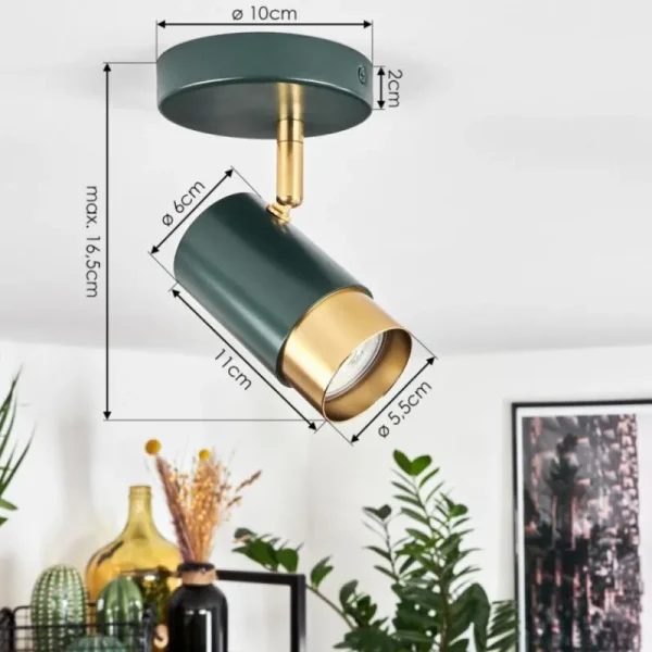 hofstein Plafonnier Campanas Vert, Laiton, 1 lumière* Lampes Modernes
