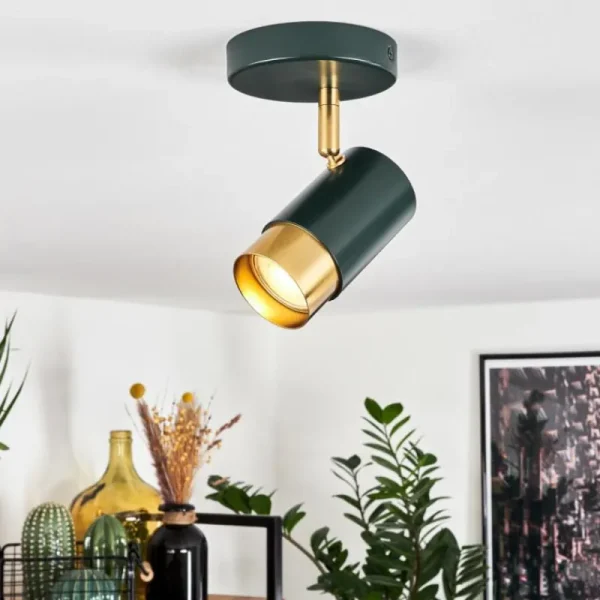 hofstein Plafonnier Campanas Vert, Laiton, 1 lumière* Lampes Modernes