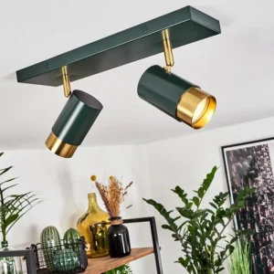 hofstein Plafonnier Campanas Vert, Laiton, 2 lumières* Lampes Modernes