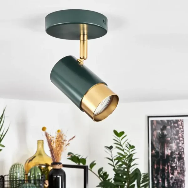 hofstein Plafonnier Campanas Vert, Laiton, 1 lumière* Lampes Modernes