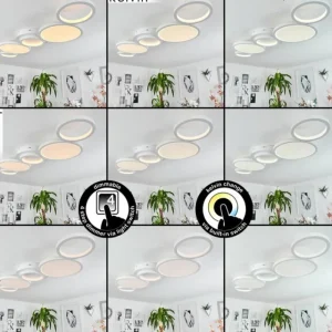 hofstein Plafonnier Carabajal LED Blanc, 1 lumière* Lampes Modernes