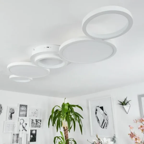 hofstein Plafonnier Carabajal LED Blanc, 1 lumière* Lampes Modernes