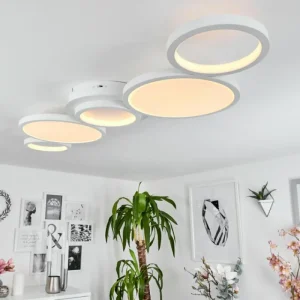 hofstein Plafonnier Carabajal LED Blanc, 1 lumière* Lampes Modernes