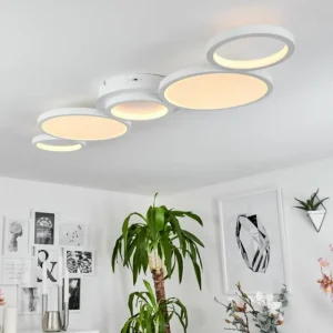 hofstein Plafonnier Carabajal LED Blanc, 1 lumière* Lampes Modernes