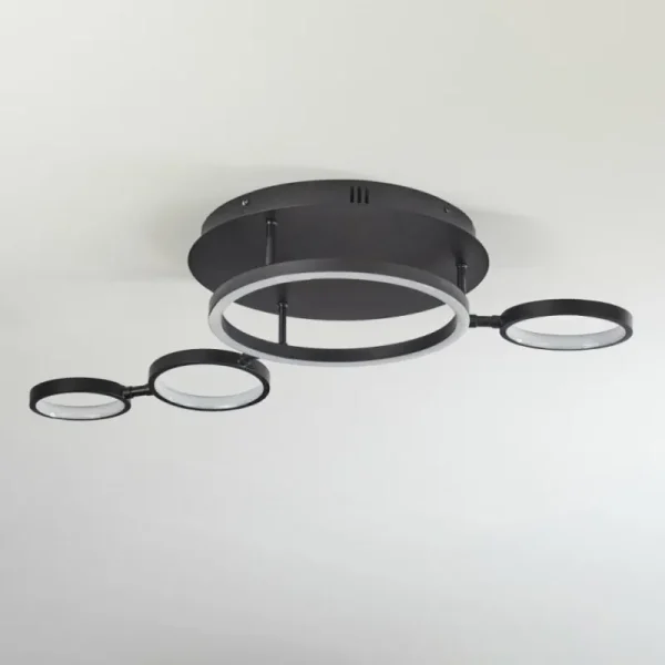 hofstein Plafonnier Carrisito LED Noir, 1 lumière* Lampes Modernes