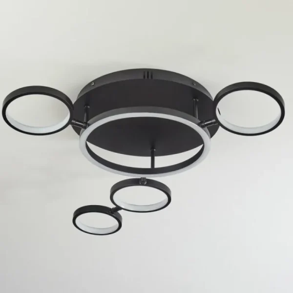 hofstein Plafonnier Carrisito LED Noir, 1 lumière* Lampes Modernes
