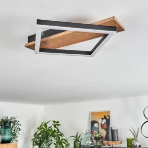 hofstein Plafonnier Cascada Brun, Couleur bois, Noir, 1 lumière* Lampes Modernes