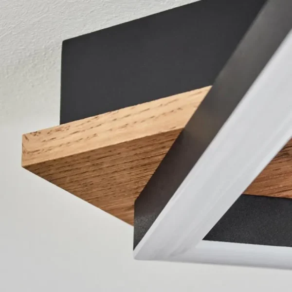 hofstein Plafonnier Cascada Brun, Couleur bois, Noir, 1 lumière* Lampes Modernes