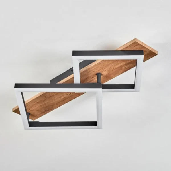 hofstein Plafonnier Cascada Brun, Couleur bois, Noir, 1 lumière* Lampes Modernes