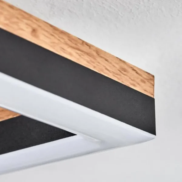 hofstein Plafonnier Cascada LED Brun, Couleur bois, Noir, 1 lumière* Lampes Modernes