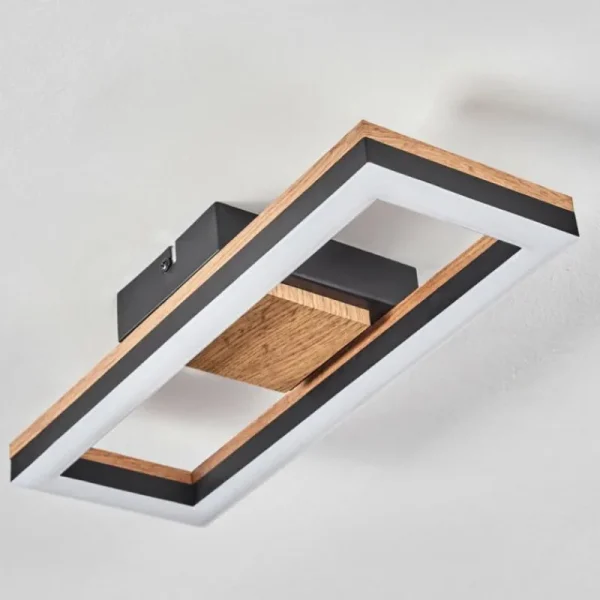 hofstein Plafonnier Cascada LED Brun, Couleur bois, Noir, 1 lumière* Lampes Modernes