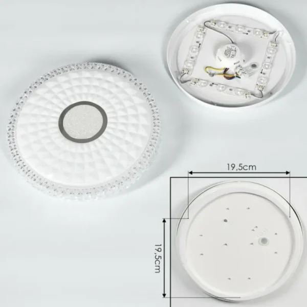 hofstein Plafonnier Cavalese LED Blanc, 1 lumière* Lampes Modernes