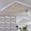 hofstein Plafonnier Cetara LED Gris, 1 lumière, Télécommandes, Changeur de couleurs* Lampes Modernes