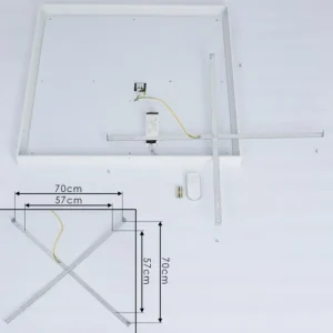 hofstein Plafonnier Cetara LED Gris, 1 lumière, Télécommandes, Changeur de couleurs* Lampes Modernes
