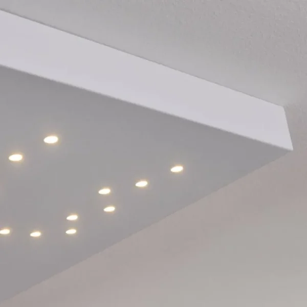 hofstein Plafonnier Cetara LED Gris, 1 lumière, Télécommandes, Changeur de couleurs* Lampes Modernes