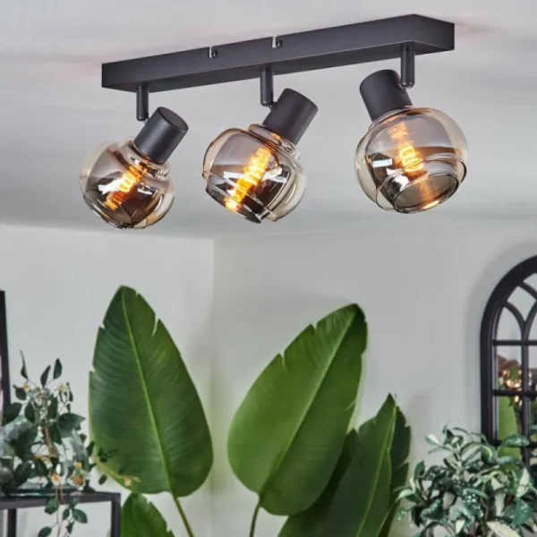 hofstein Plafonnier Cevio Noir, 3 lumières* Lampes Modernes