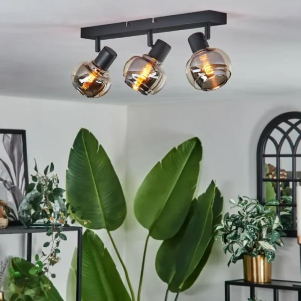 hofstein Plafonnier Cevio Noir, 3 lumières* Lampes Modernes