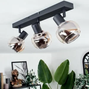 hofstein Plafonnier Cevio Noir, 3 lumières* Lampes Modernes