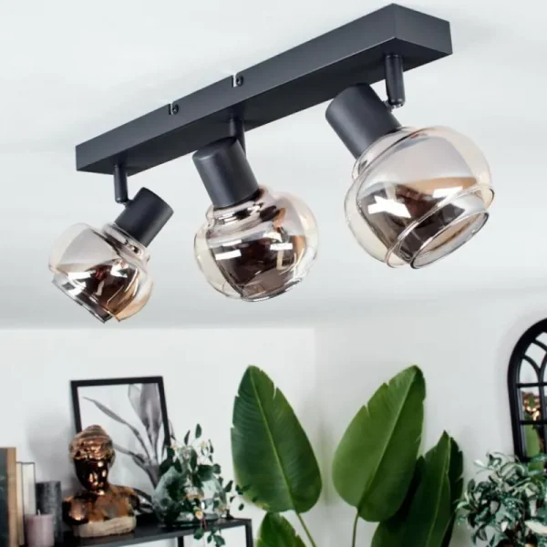 hofstein Plafonnier Cevio Noir, 3 lumières* Lampes Modernes