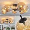 hofstein Plafonnier Chehalis Ambre, 6 lumières* Lampes En Verre
