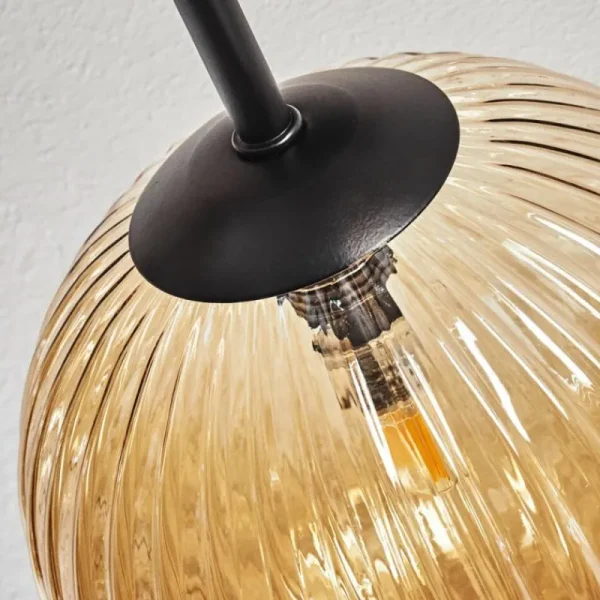 hofstein Plafonnier Chehalis Ambre, 6 lumières* Lampes En Verre