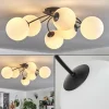 hofstein Plafonnier Chehalis Blanc, 6 lumières* Lampes En Verre