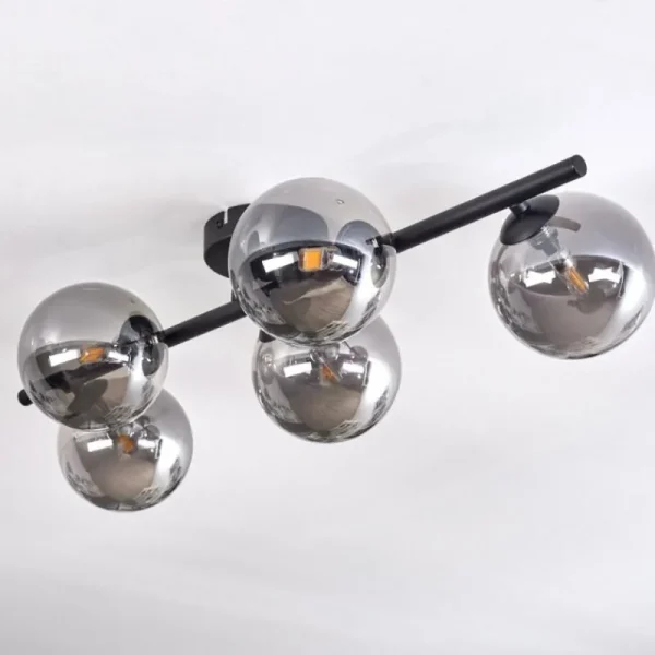 hofstein Plafonnier Chehalis Fumé, 5 lumières* Lampes Modernes